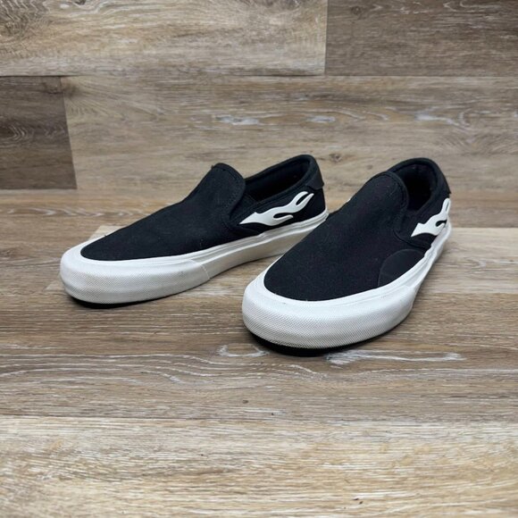 Stroye Boo Johnson Vista Black Canvas Slip On Skate Shoes Men's Size 7.5 - Picture 1 of 6